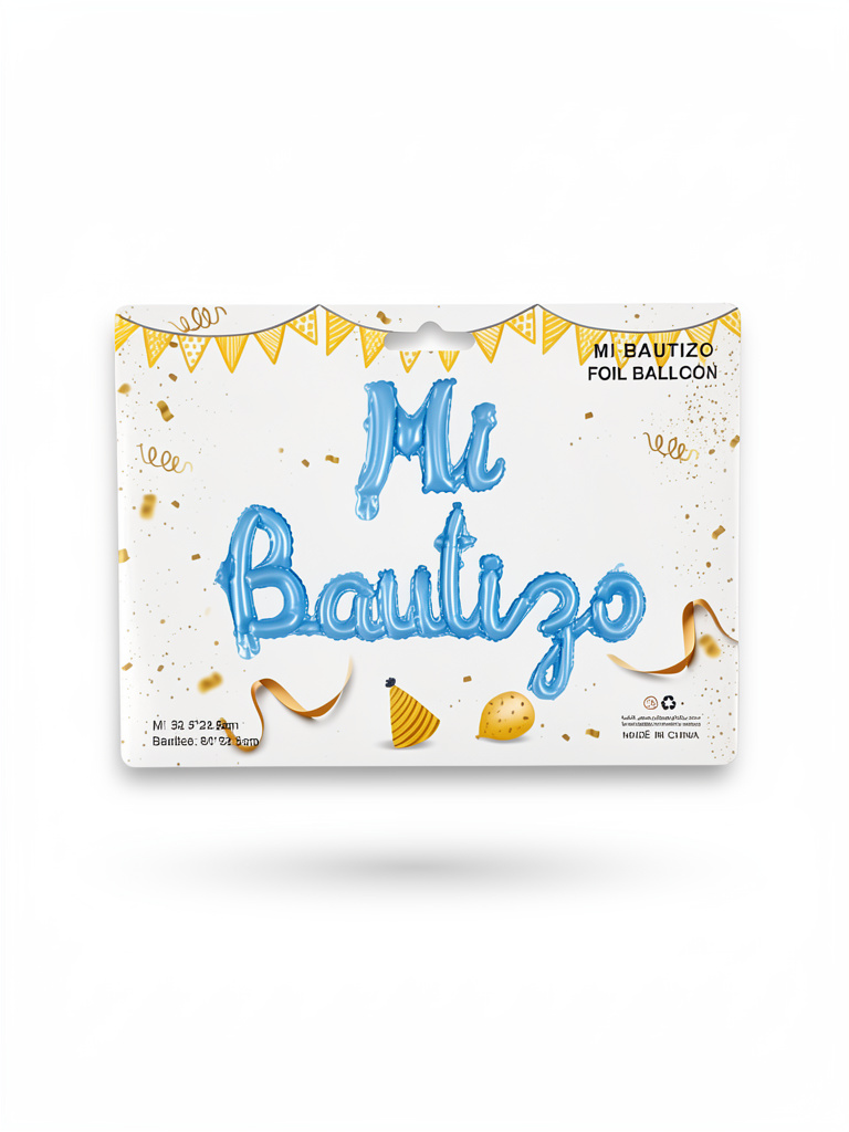 Letrero mi bautizo cursiva