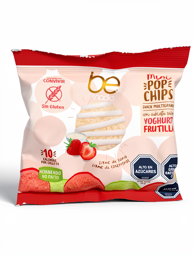 BE SNACKS POP CHIPS YOGHURT FRUTILLA