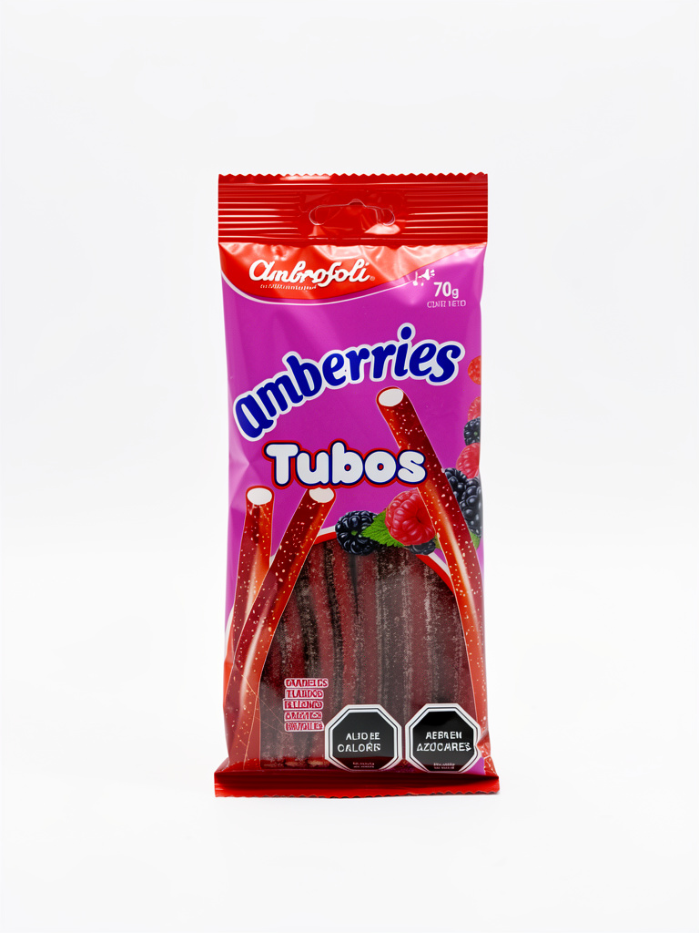 AMBROSOLI TUBOS AMBERRIES 70G
