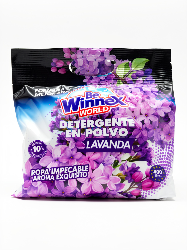 BE WINNEX DETERGENTE EN POLVO LAVANDA 400G