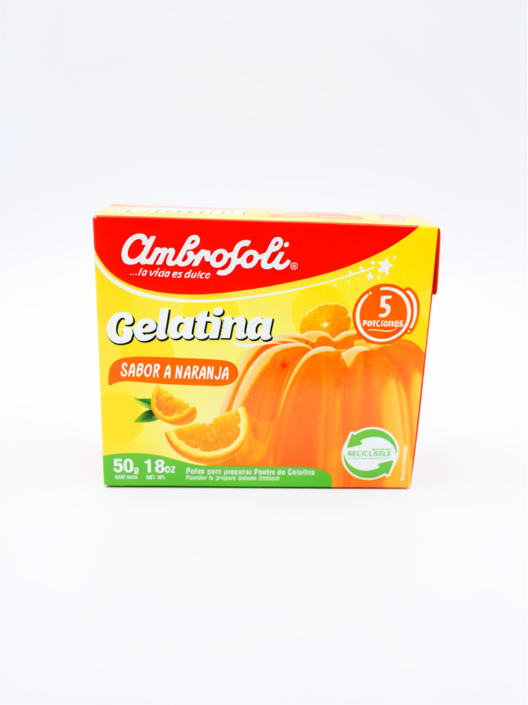 AMBROSOLI GELATINA NARANJA 50G 5P