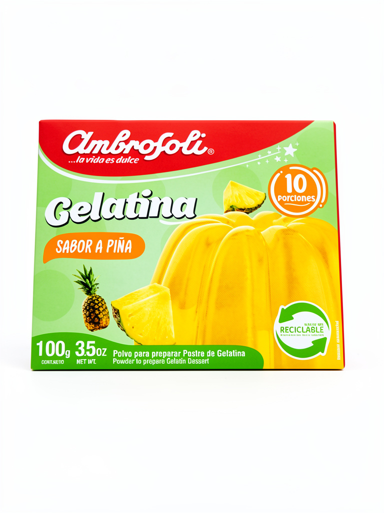 AMBROSOLI GELATINA PIÑA 100G 10P