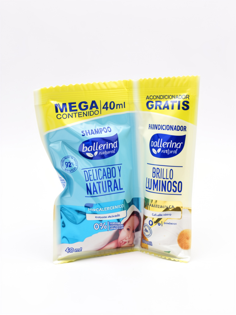 BALLERINA SACHET PACK SHAMPOO ACONDICIONADOR AZUL