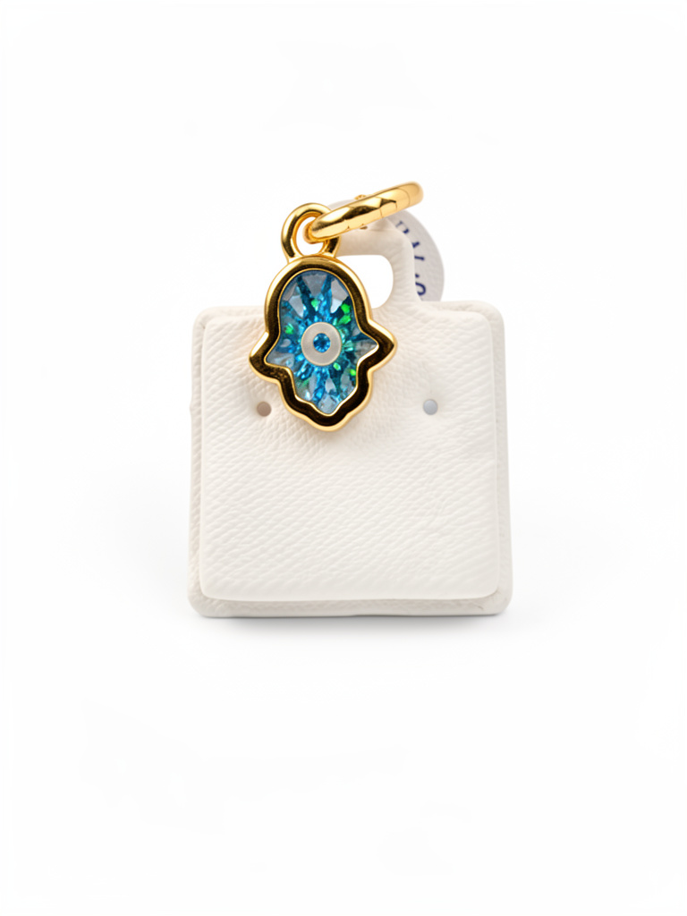 M6191 Charm mano dorada azul