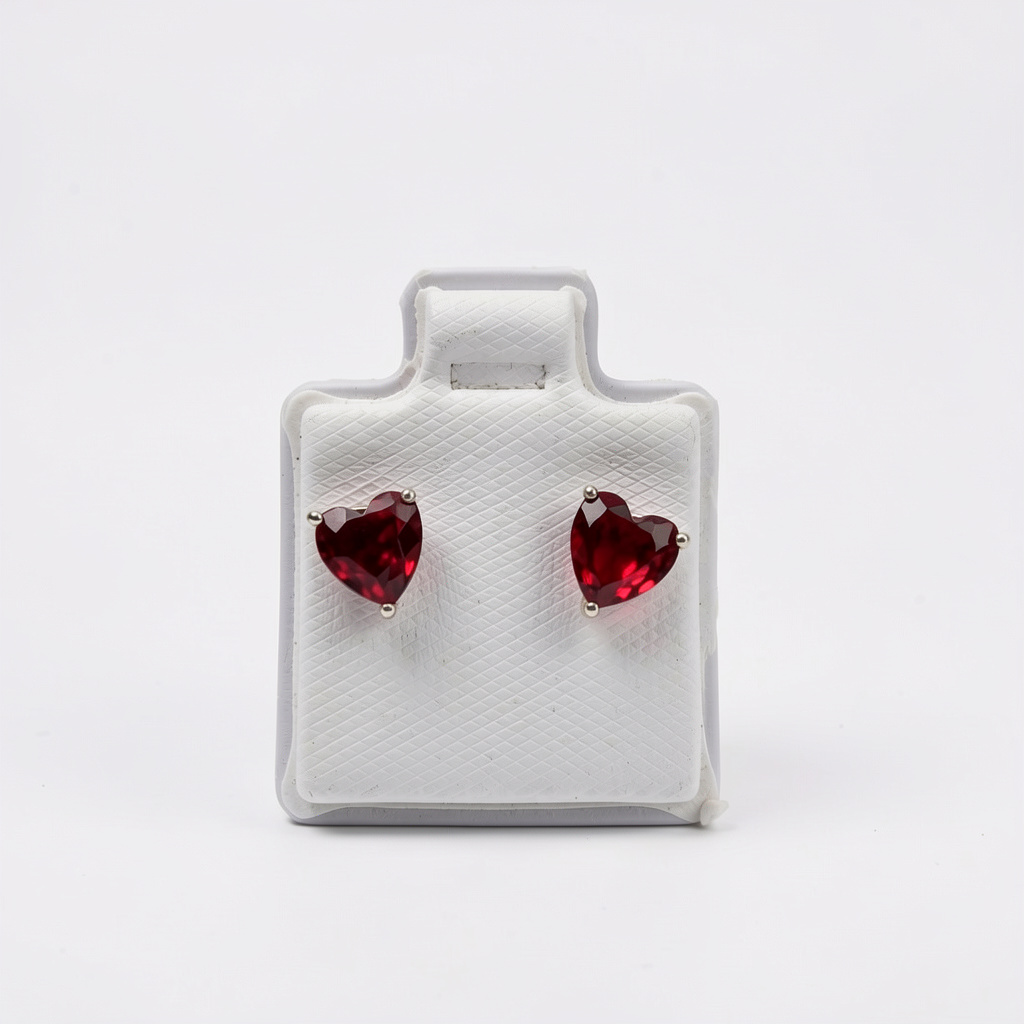 M6192 Arete corazón rojo