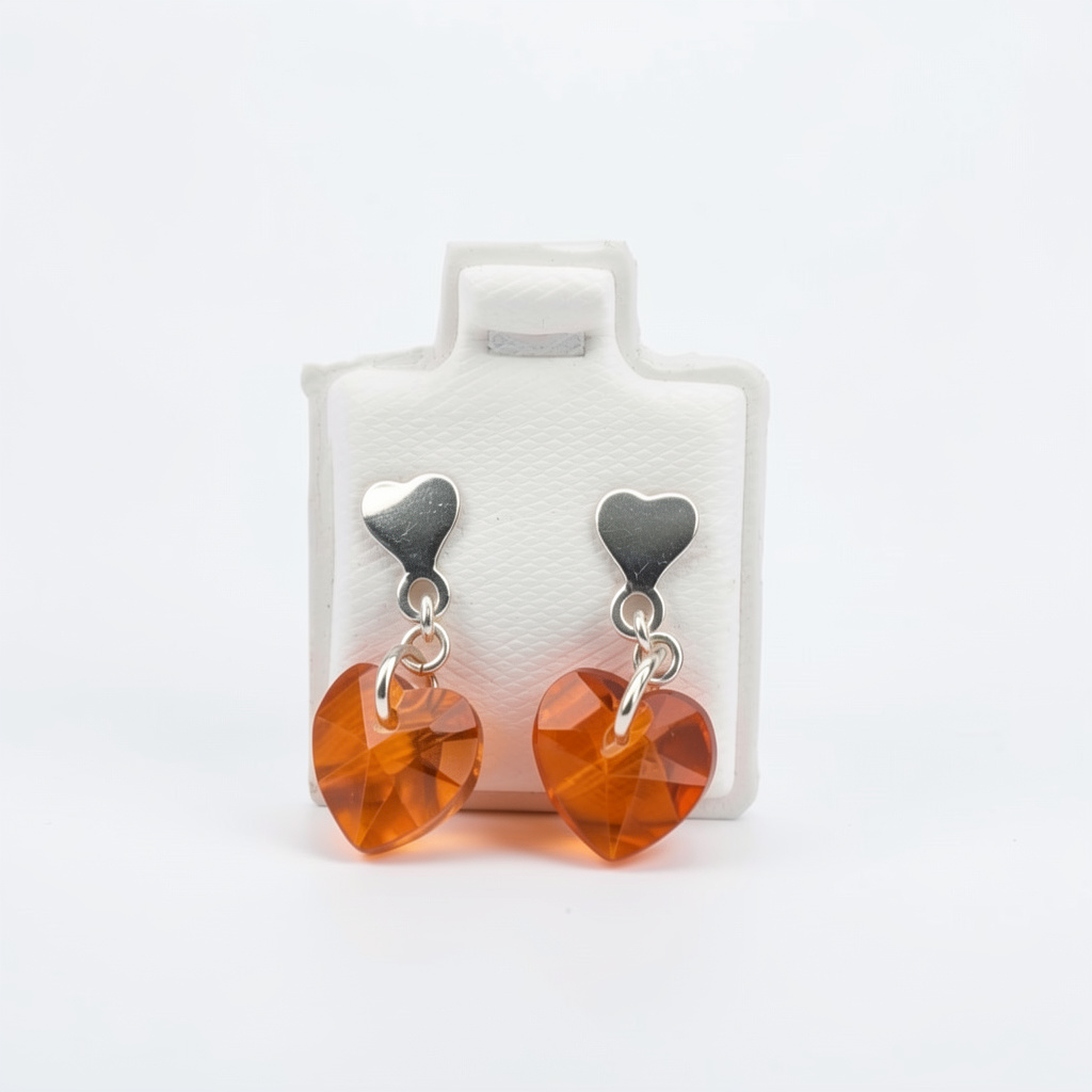 M5603 Arete corazón naranja