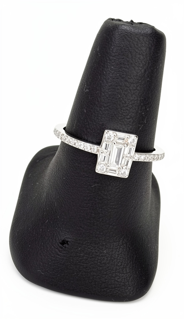 M350#7 Anillo cuadro Zirconia