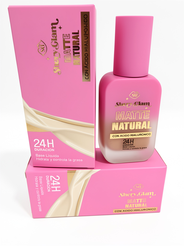 Base liquida matte natural Shery Glam