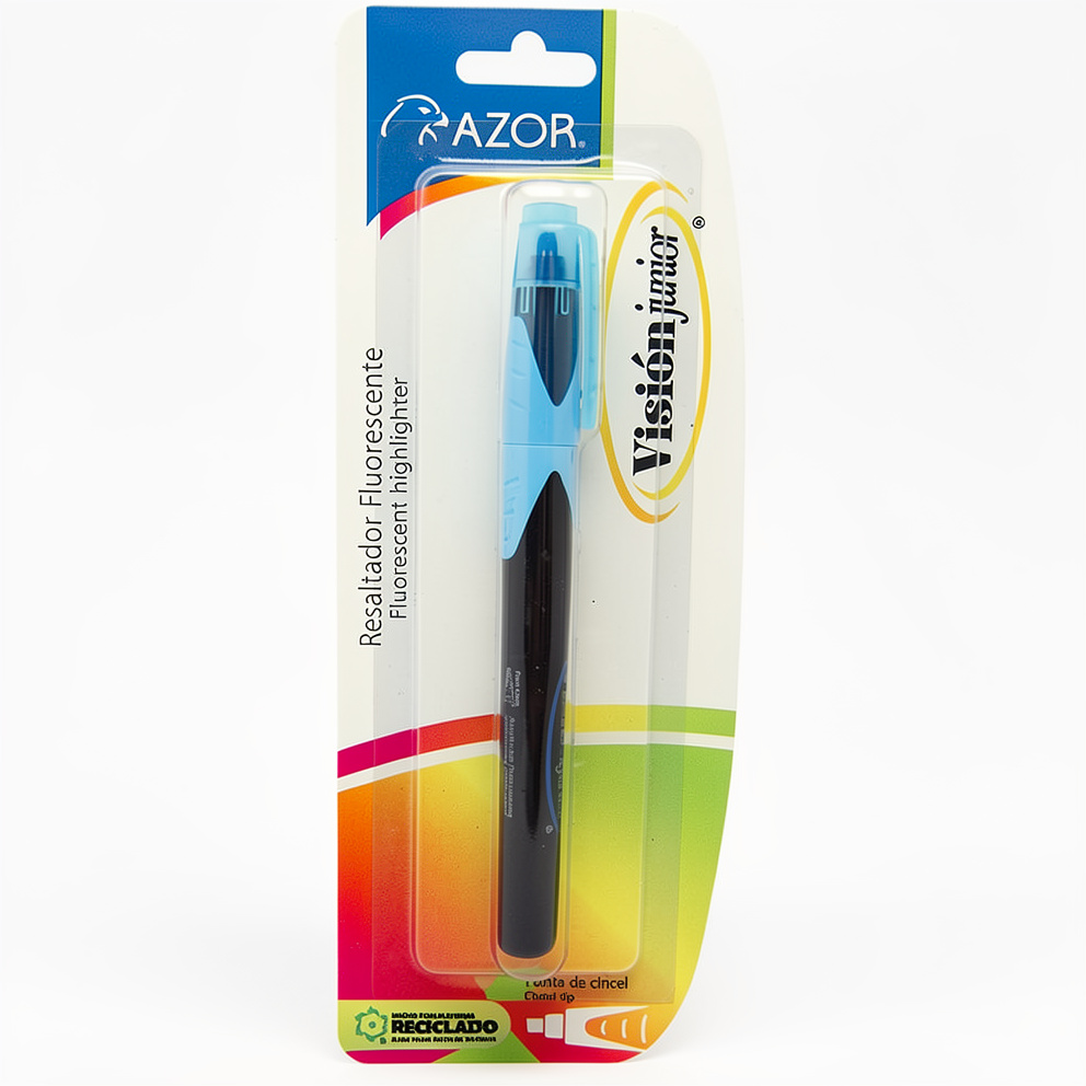 Marcatexto Azor Vision Junior Punta Cincel Azul 1 Pieza