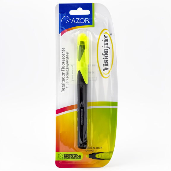 Marcatexto Azor Vision Junior Punta Cincel Amarillo 1 Pieza