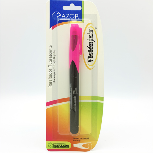 Marcatexto Azor Vision Junior Punta Cincel Rosa 1 Pieza
