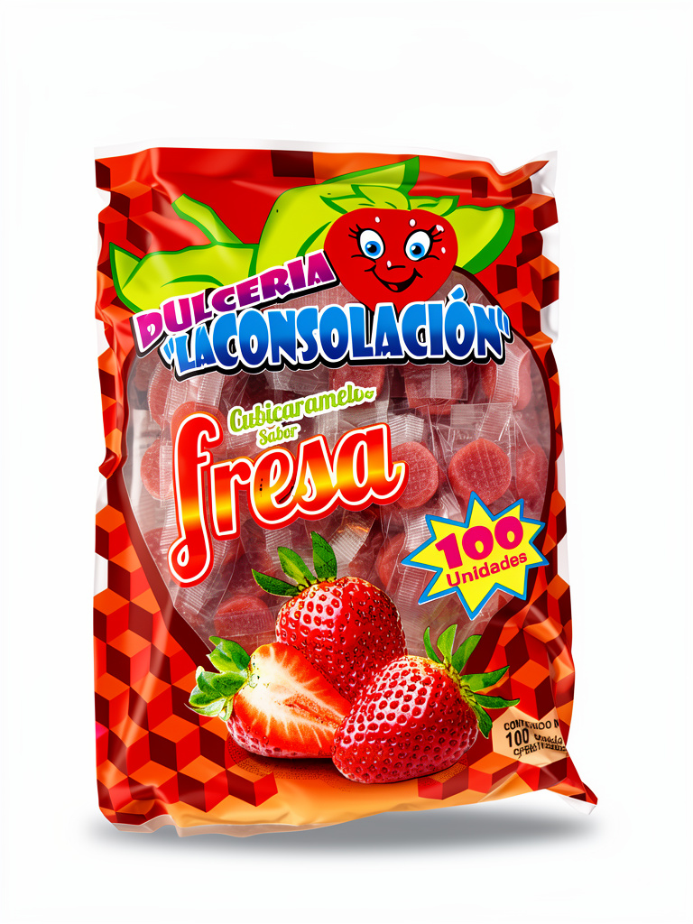 CARAMELO LA CONSOLACION FRESA X100UNI