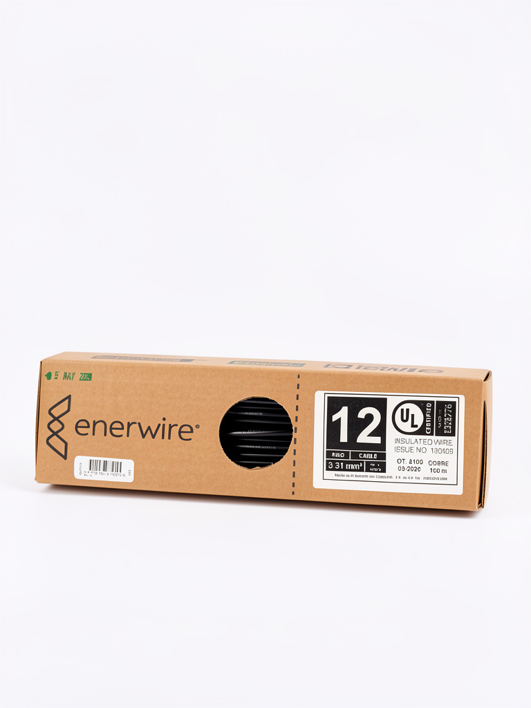 Caja de cable 12 AWG negro