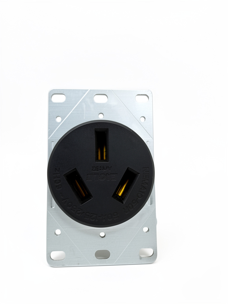 Toma hembra 50A negro 240V