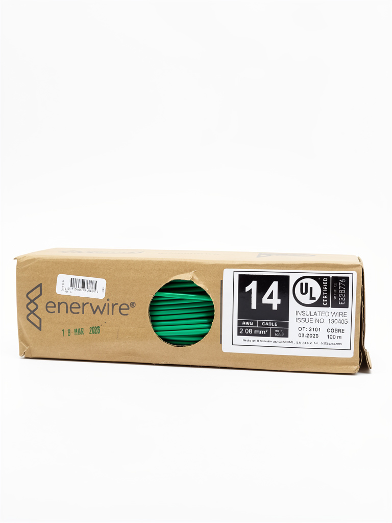 Caja de cable #14 verde