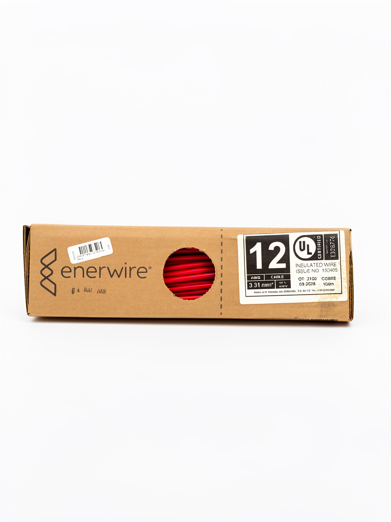 Caja de cable rojo 12 AWG