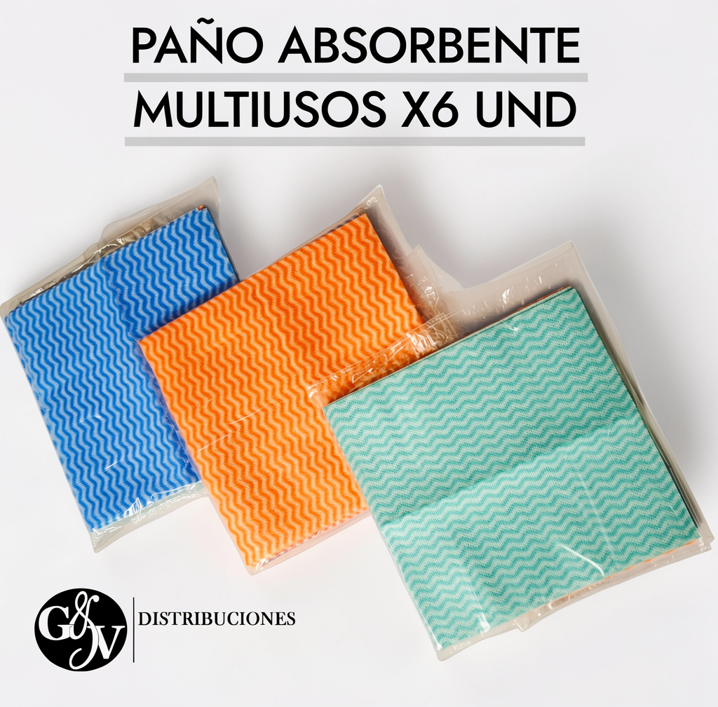 PAÑO ABSORBENTE MULTIUSOS x6 und