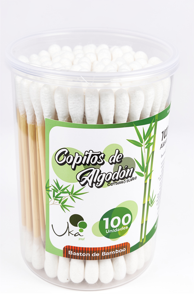 COPITOS DE ALGODON BAMBOO X100 UND TARRO DURO