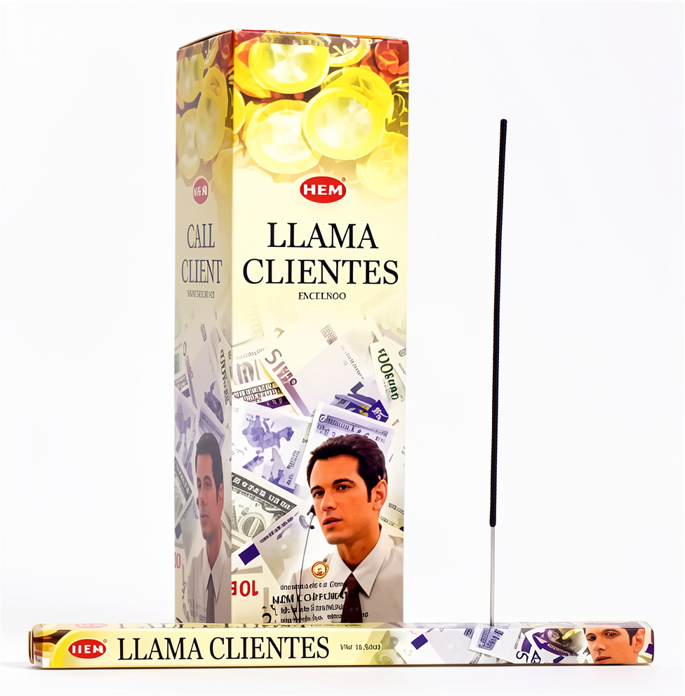 INCIENSO HEM LLAMA CLIENTES (25*8)