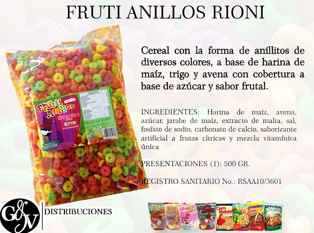FRUTI ANILLOS RIONI X500 GR