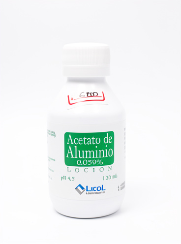 Acetato de aluminio loción x 120ml/licol
