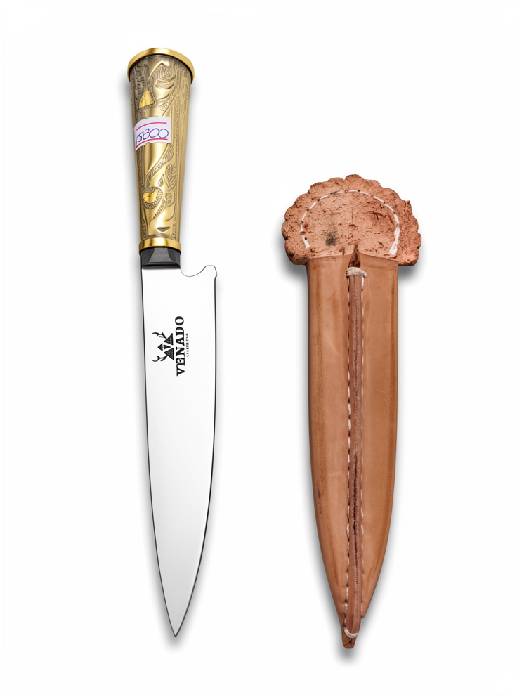 CUCHILLO PLATA Y ORO 10 CM