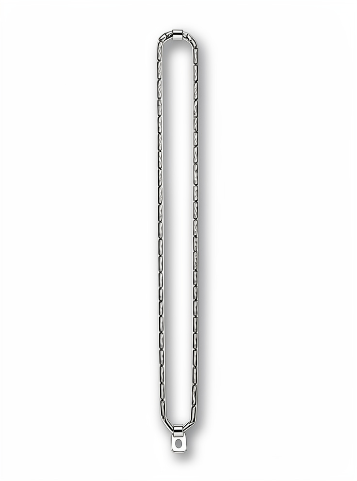 CADENA TUBO PLATA