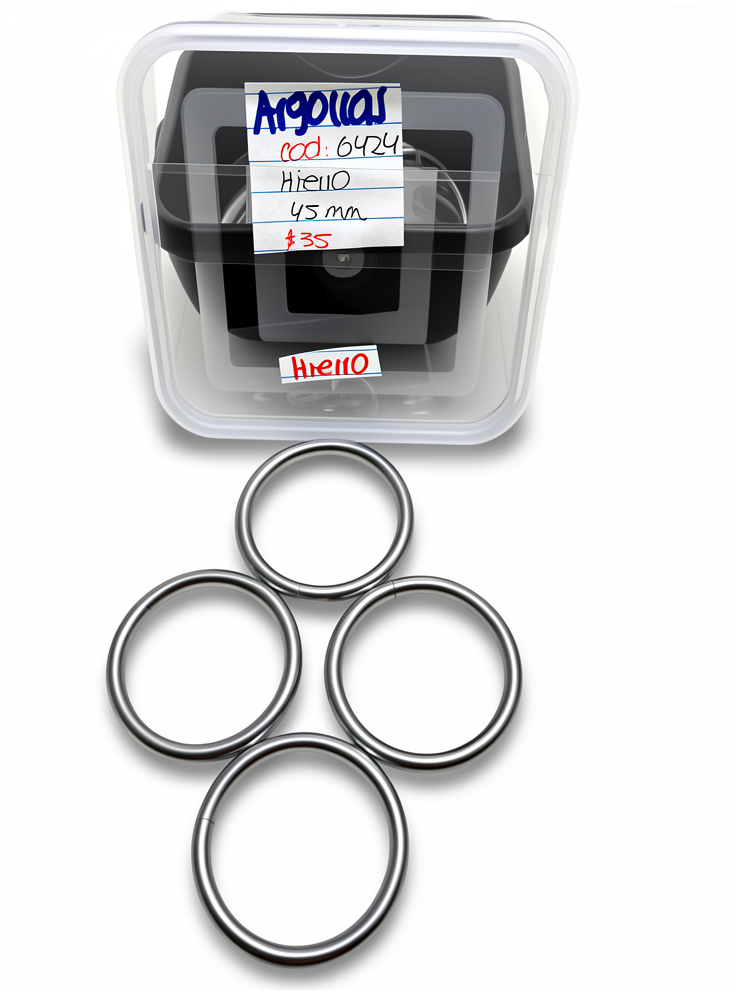 ARGOLLAS HIERRO 45 MM COD 6424
