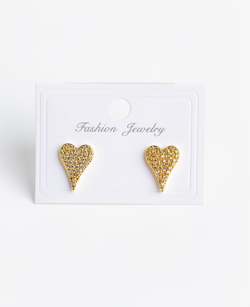 Fashion Jewelry aretes corazon dorado