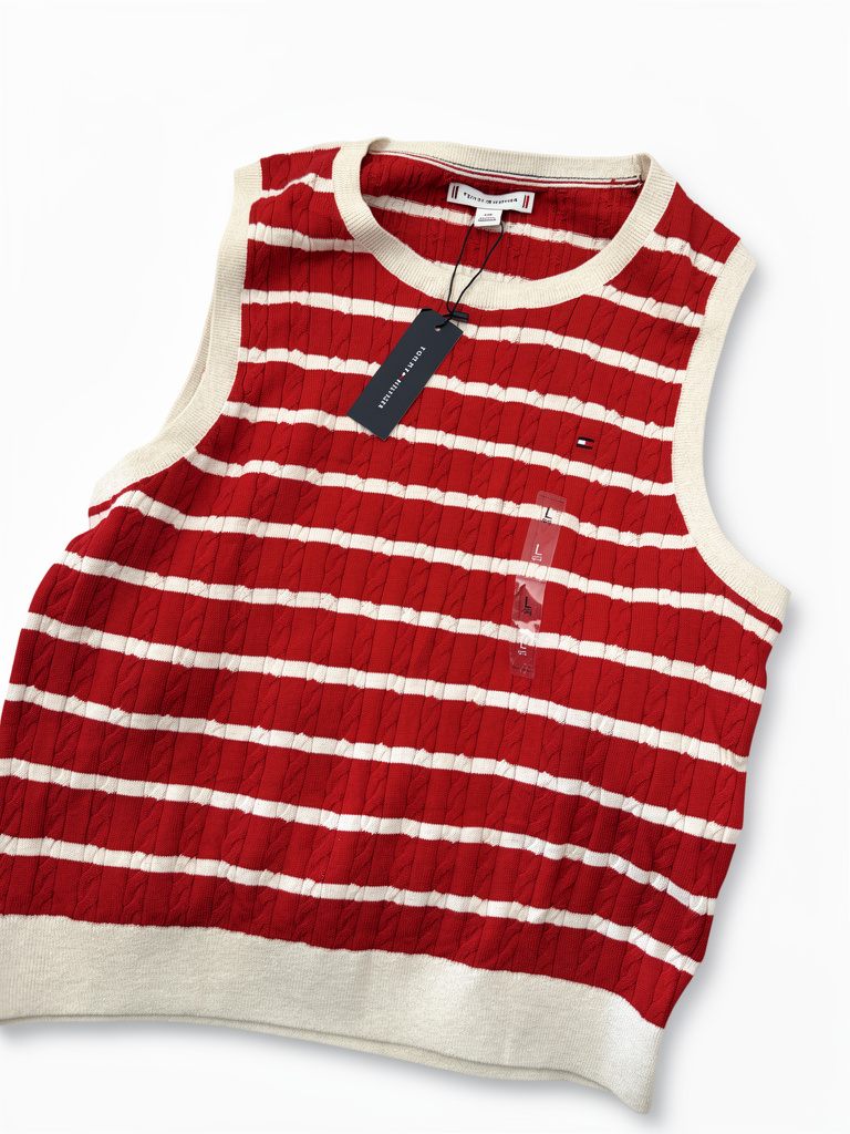 Tommy Hilfiger sueter rojo rayas