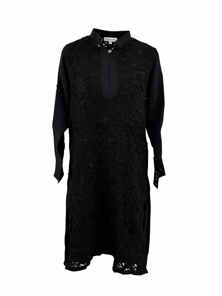 S002 tunica larga negra