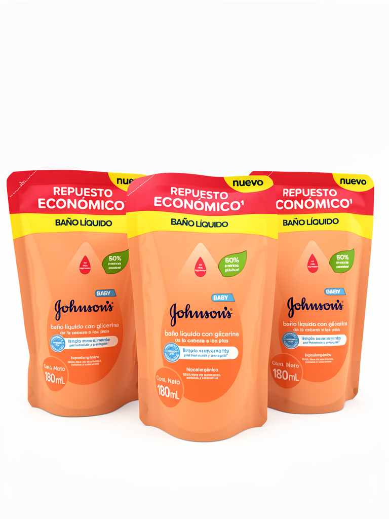 Johnson's Baby baño líquido repuesto económico 180ml