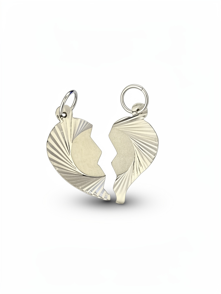 Dije de Corazones (Pareja) Plata 925 5mm