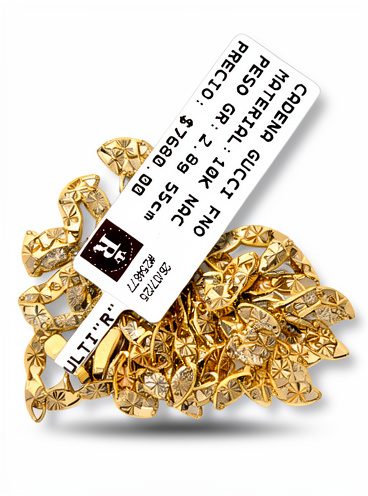 Cadena Gucci Oro Florentino Adiamantado 10k
