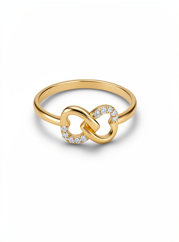 Anillo Dos Corazones Circonias IMP