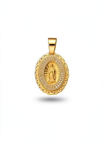 Dije de la Virge de Guadalupe Oro 10k IMP 0.5g