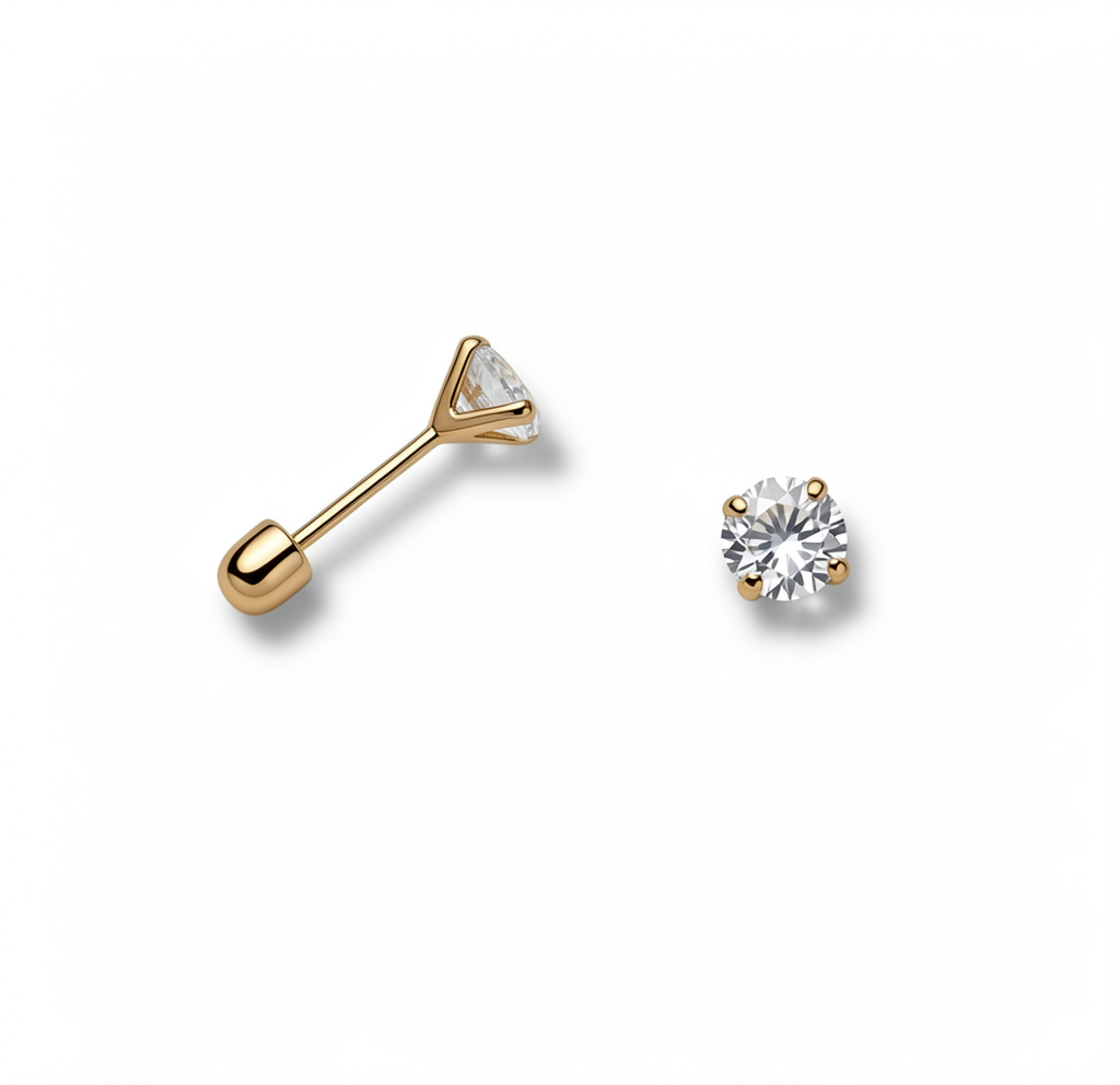 Broquel Zirc/B Oro 10k