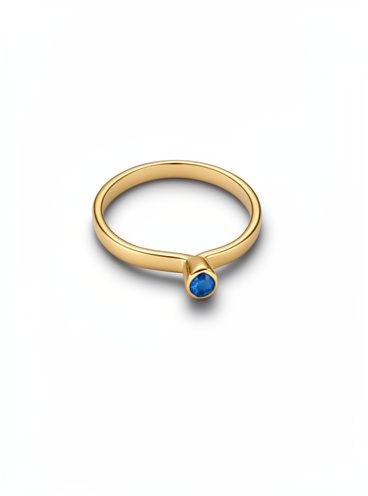 Anillo P/Azul SN Oro 14k NAC 1g