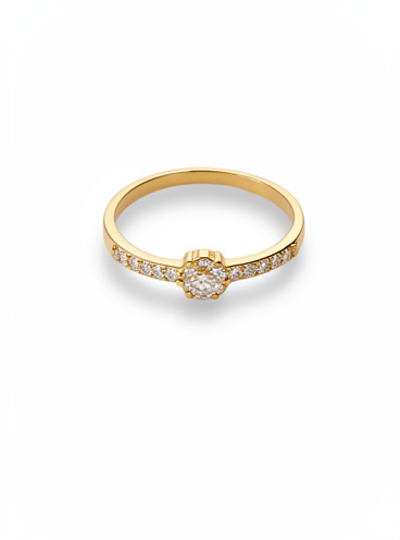 Anillo Zirconia ESP Oro 10k IMP #7