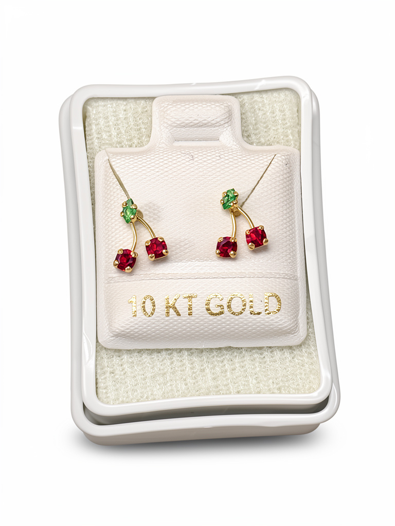 Broquel Cereza Oro 10k IMP