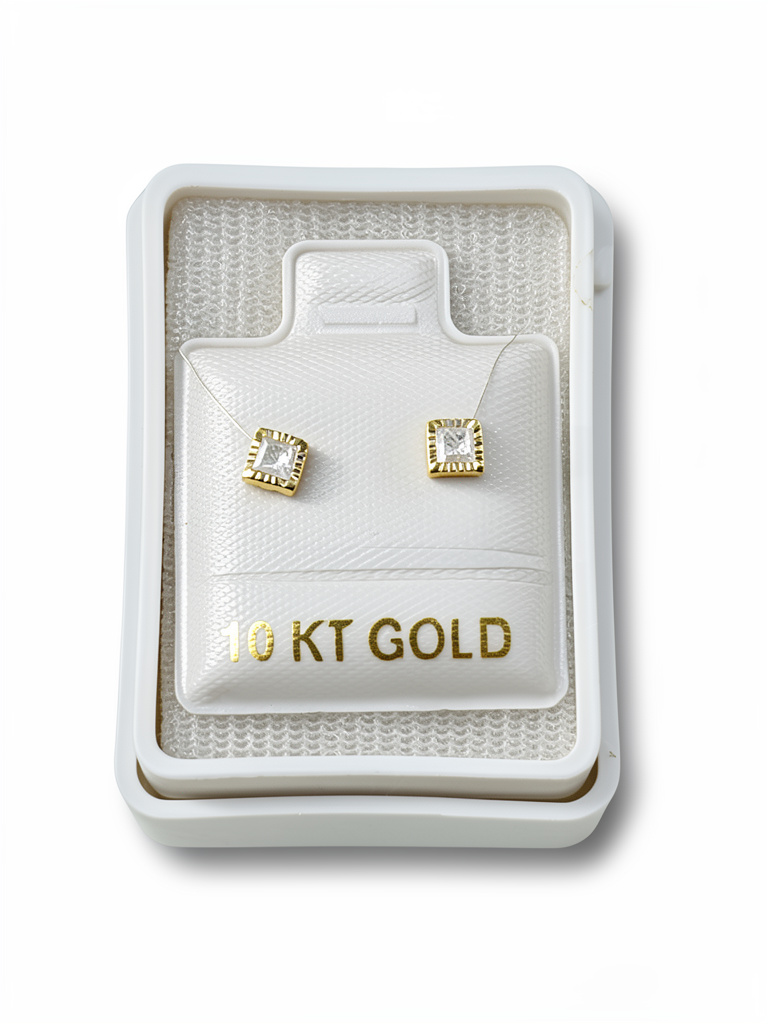 Broquel Cuadro P/Bl Oro 10k