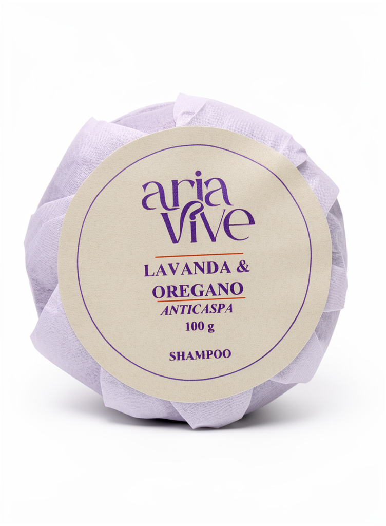 Shampoo Aria Vive=Lavanda y orégano Anticaspa   100gr