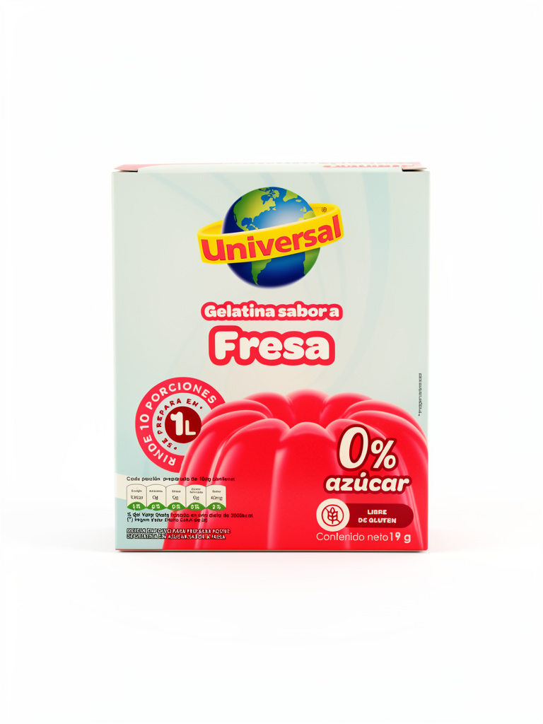 Gelatina 0%azucar universal 19gr