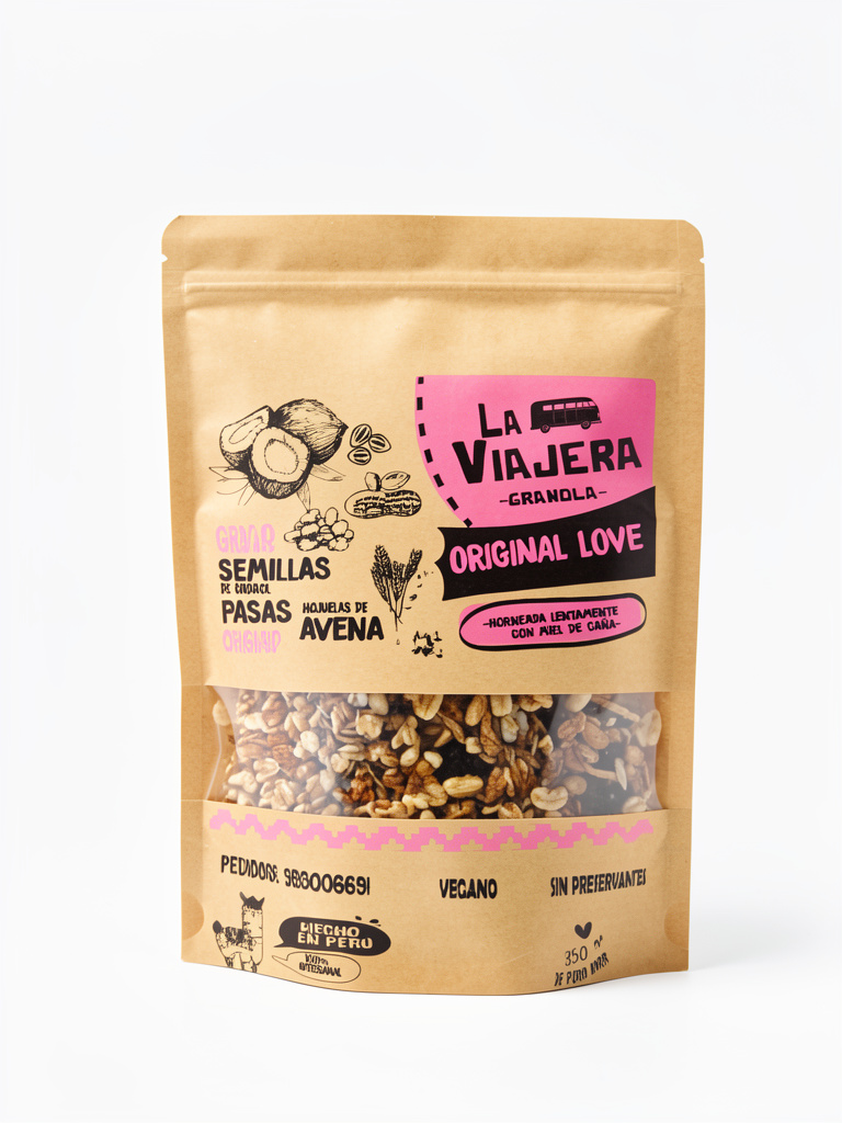 La Viajera granola original love 350g