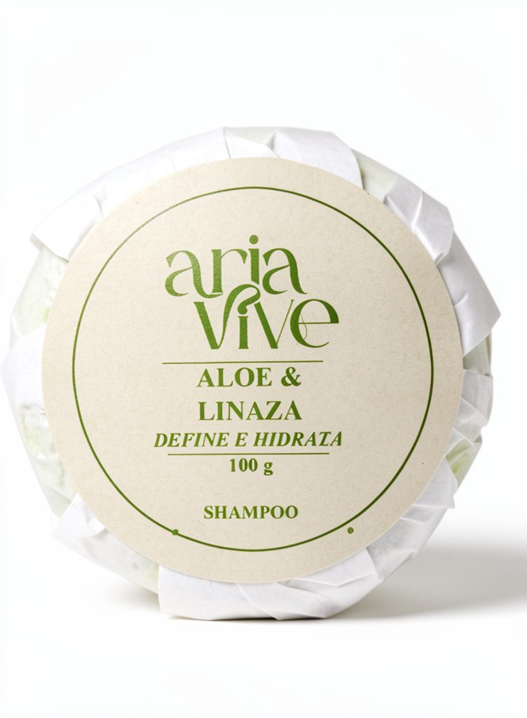 Shampoo Aria Vive=Áloe y Linaza  100gr