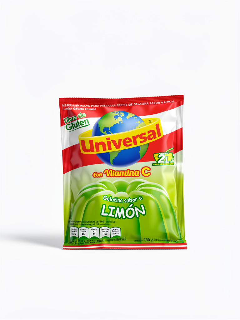 Gelatina sabor Limón .Universal. 130 g