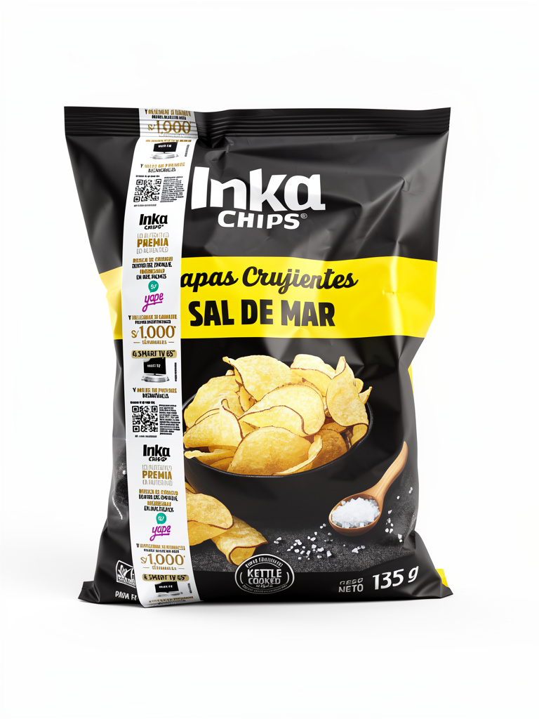 Inkachips sabor sal de mar 135g