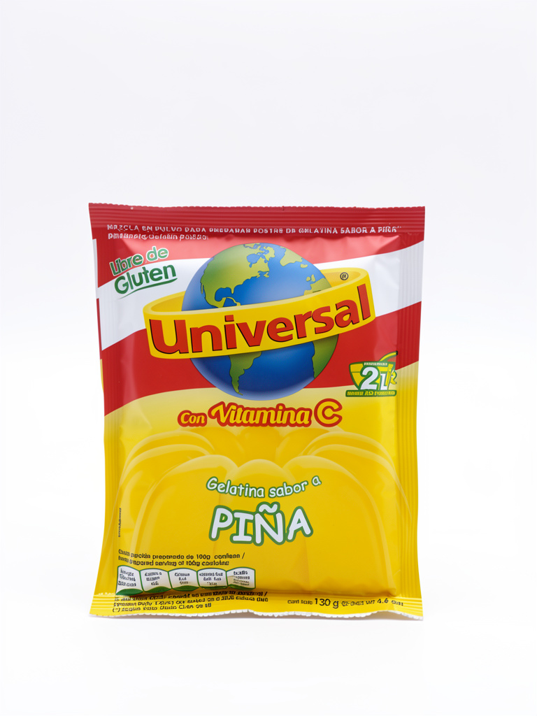 Gelatina sabor piña. Universal. 130g