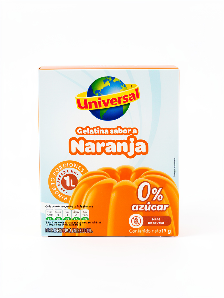 Gelatina sabor a Naranja .Diet Universal