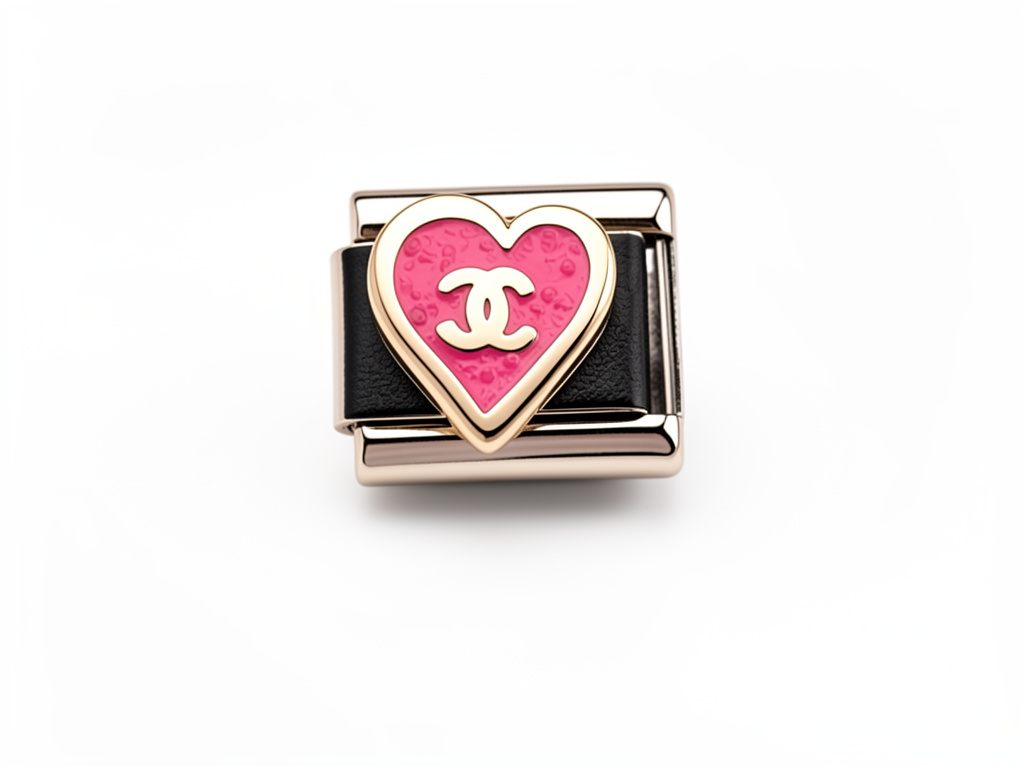 Chanel charm corazon rosa
